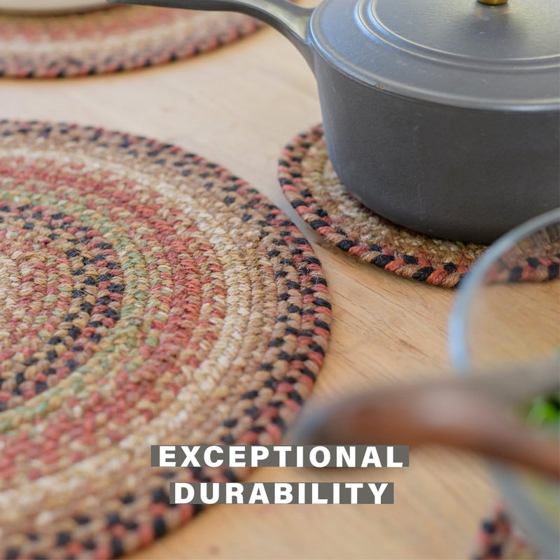 Homespice Gingerbread Jute Braided Long Table Runner, Warm Country Decor, Brown Rectangle 11x36 - Rich Colors, Easy to Clean, Durable and Protects Furniture - Image 5